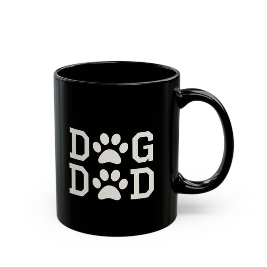 Dog Dad Black Mug
