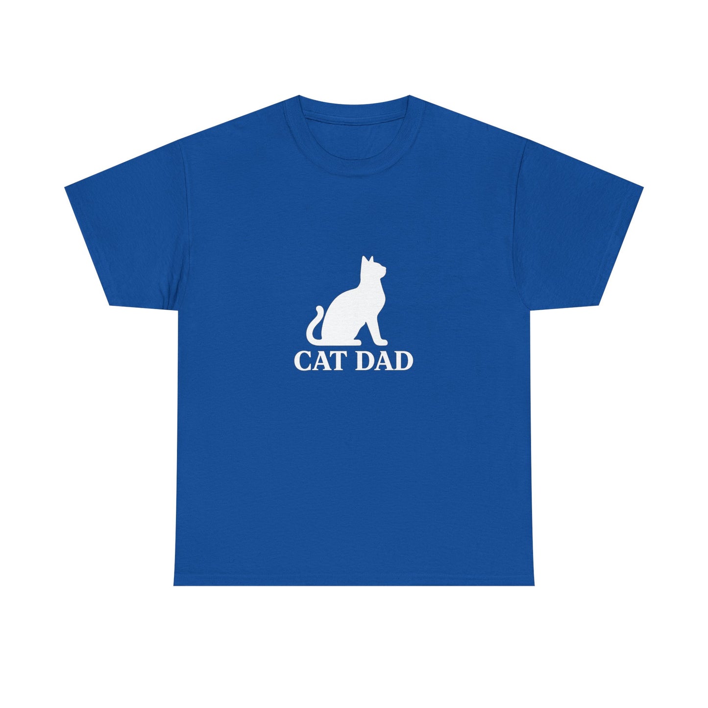 Cat Dad With Cat Heavy Duty Unisex Tee Sizes Small - 5XL (11 colors)