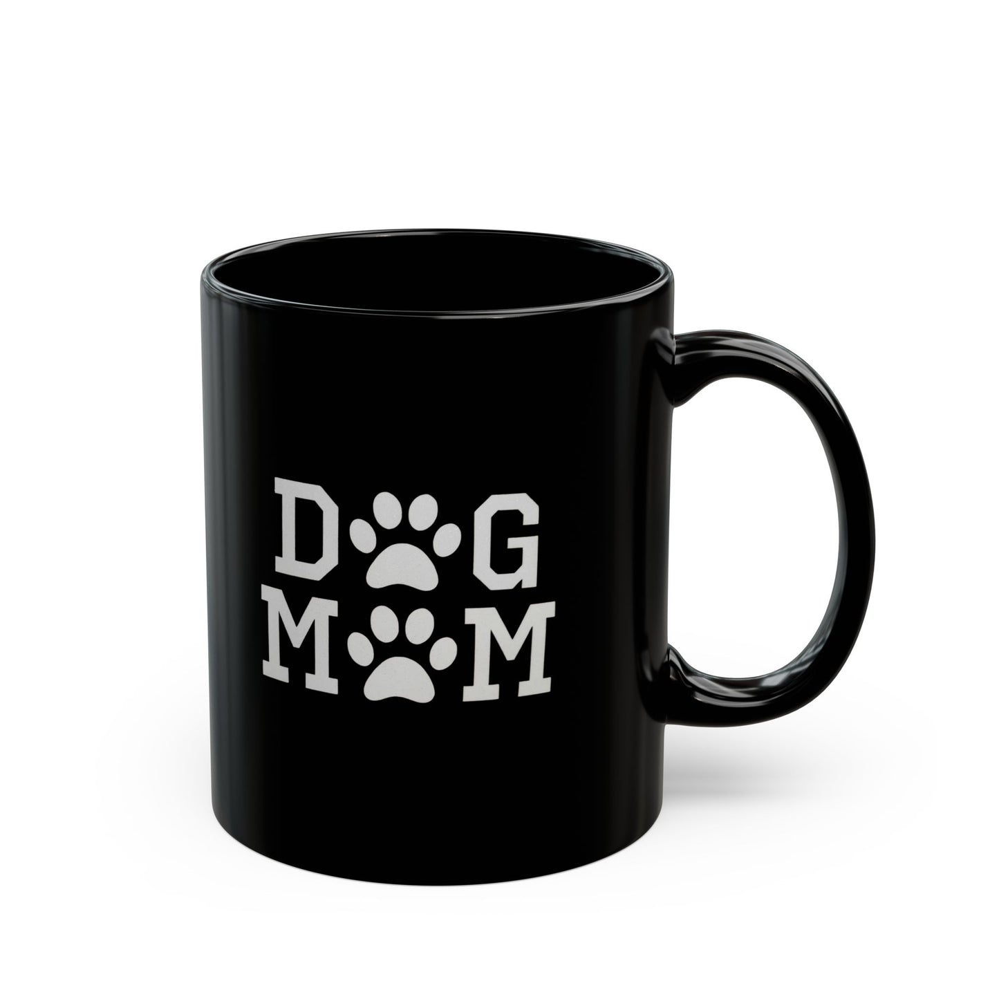 Dog Mom Black Mug