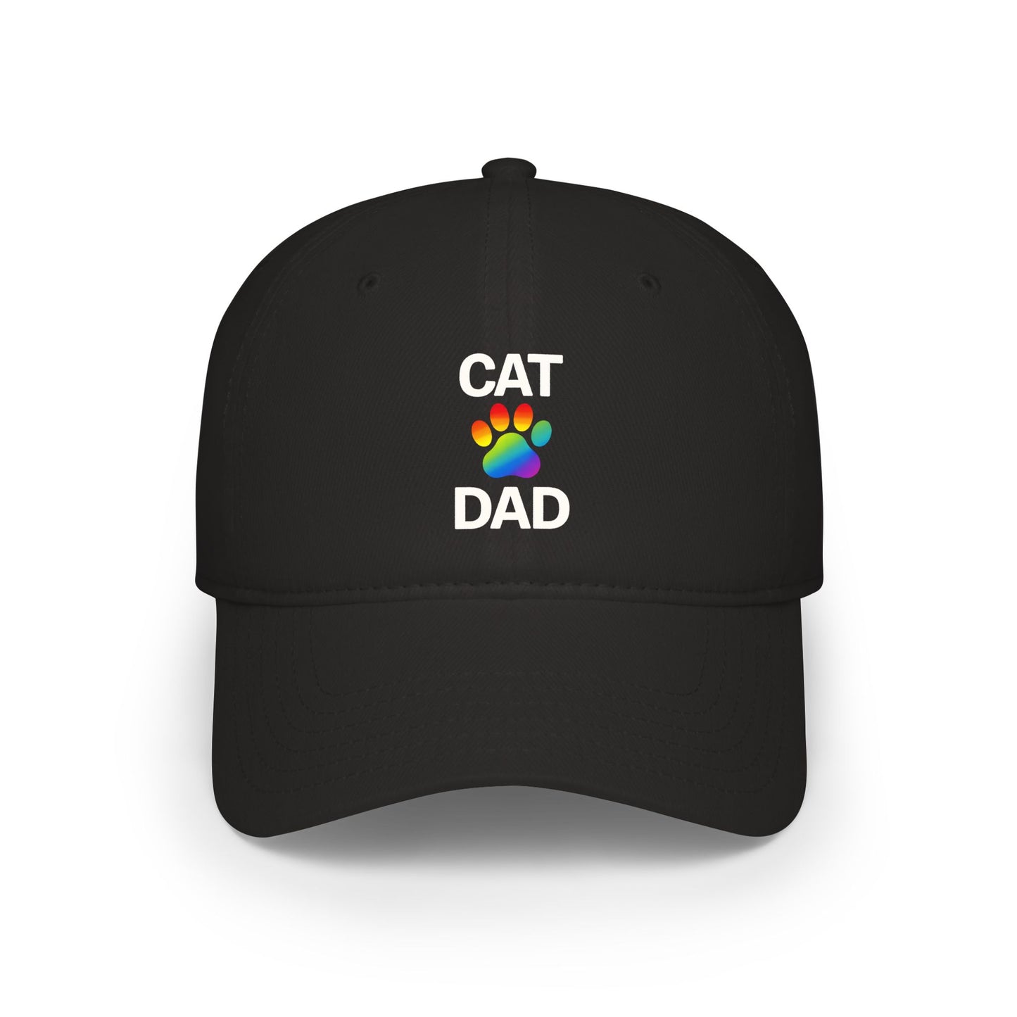 Pride Cat Dad Low Profile Baseball Cap (5 Colors)