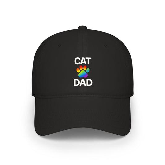 Pride Cat Dad Low Profile Baseball Cap (5 Colors)
