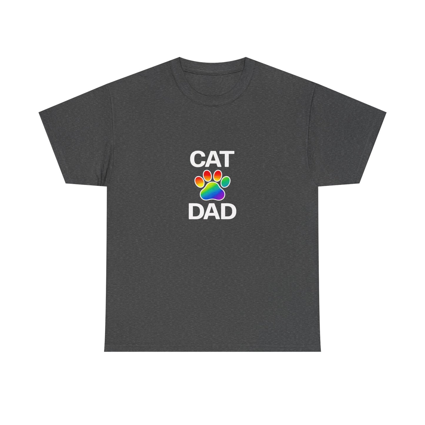 Pride Cat Dad Heavy Duty Unisex Tee Sizes Small - 5XL (11 colors)