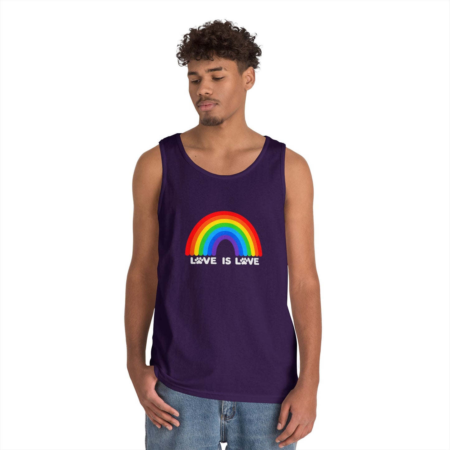 Pride Love Is Love Unisex Heavy Cotton Tank Top