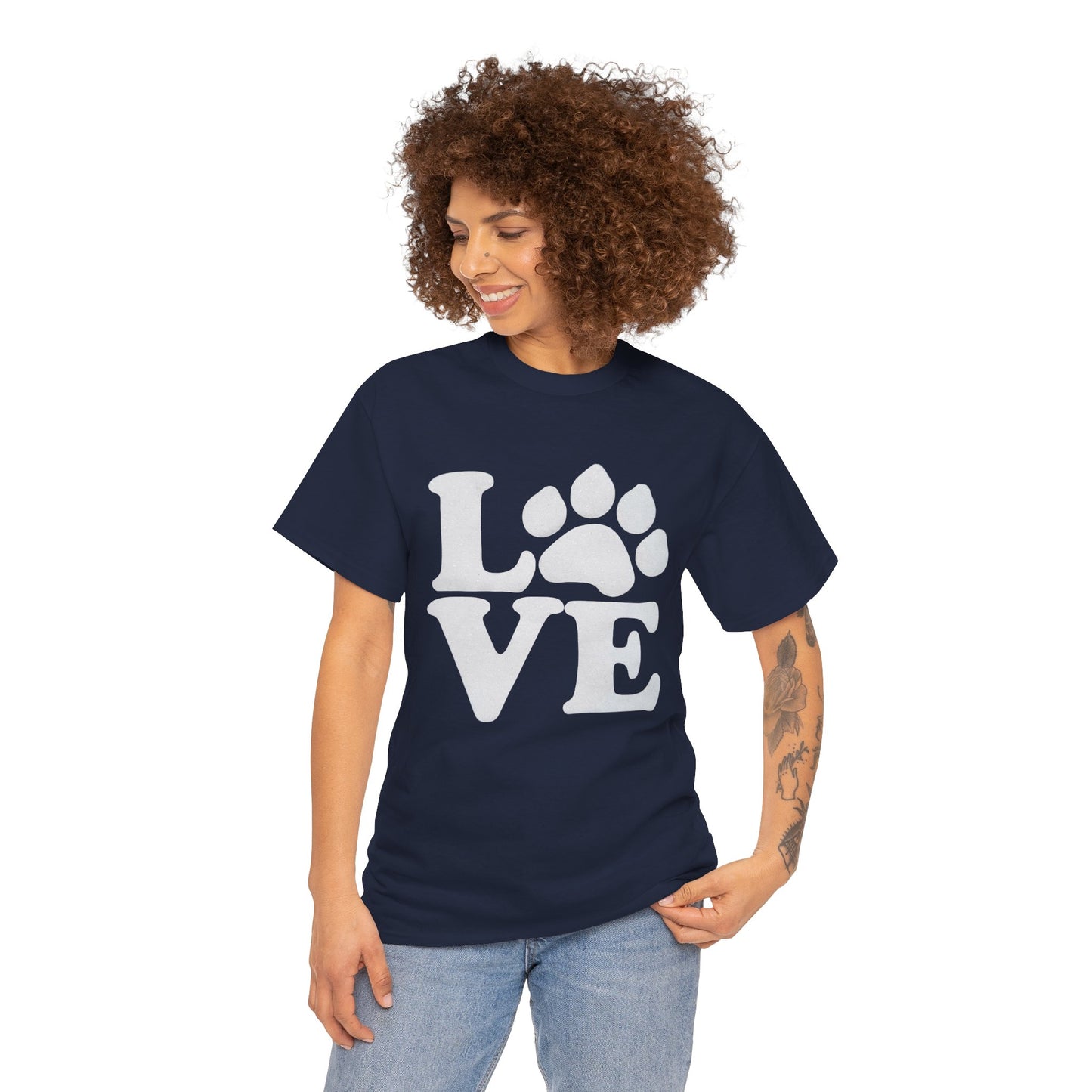 Love Paw Heavy Duty Unisex Tee Sizes Small - 5XL (11 colors)