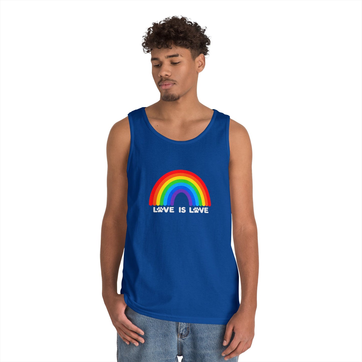 Pride Love Is Love Unisex Heavy Cotton Tank Top