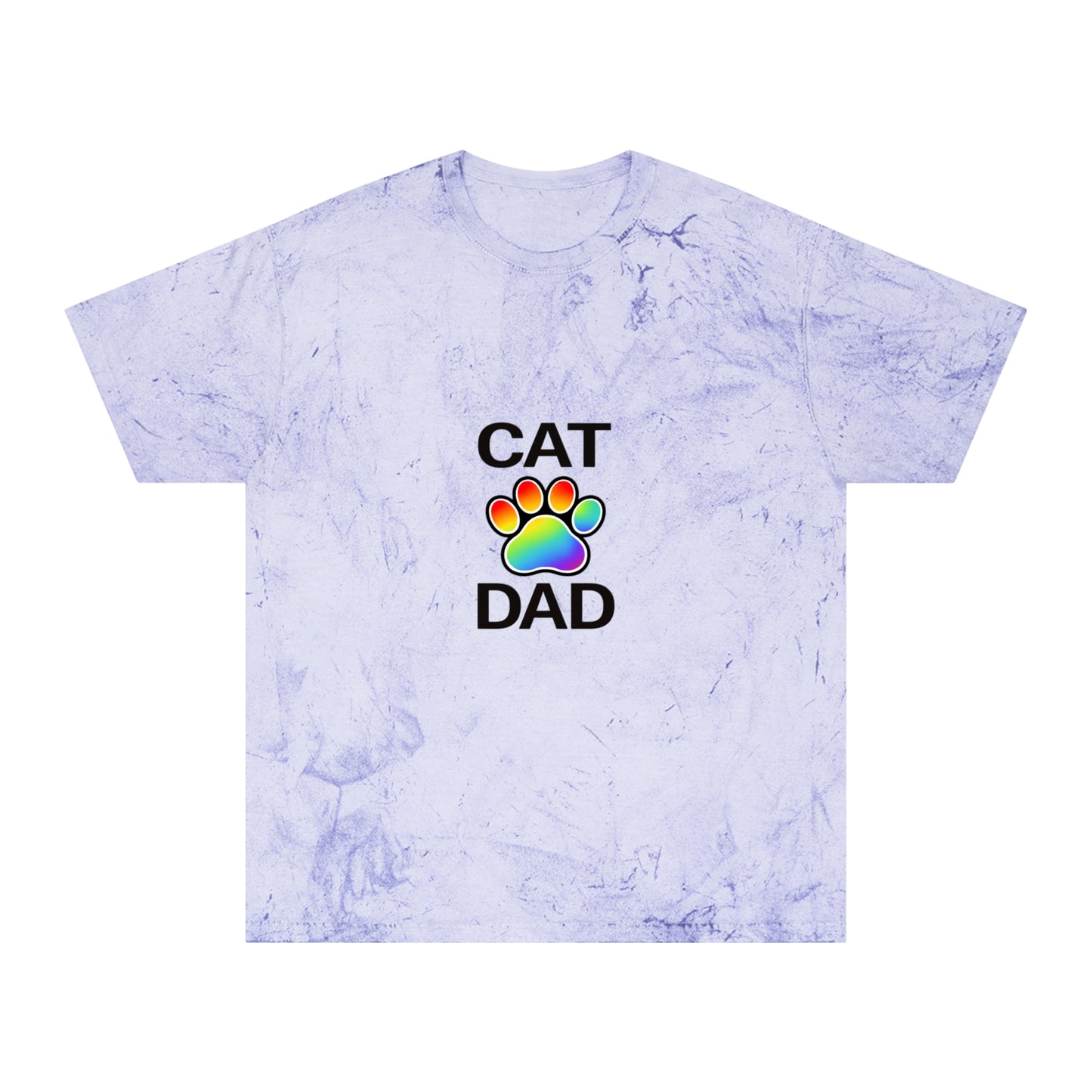 Pride Color Blast Cat Dad Tee Sizes Small - 3XL (4 Colors)