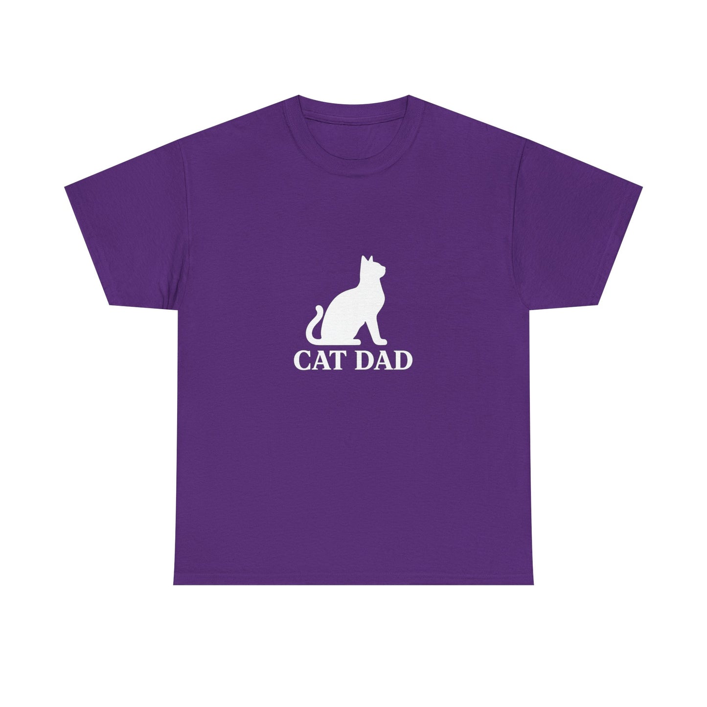 Cat Dad With Cat Heavy Duty Unisex Tee Sizes Small - 5XL (11 colors)