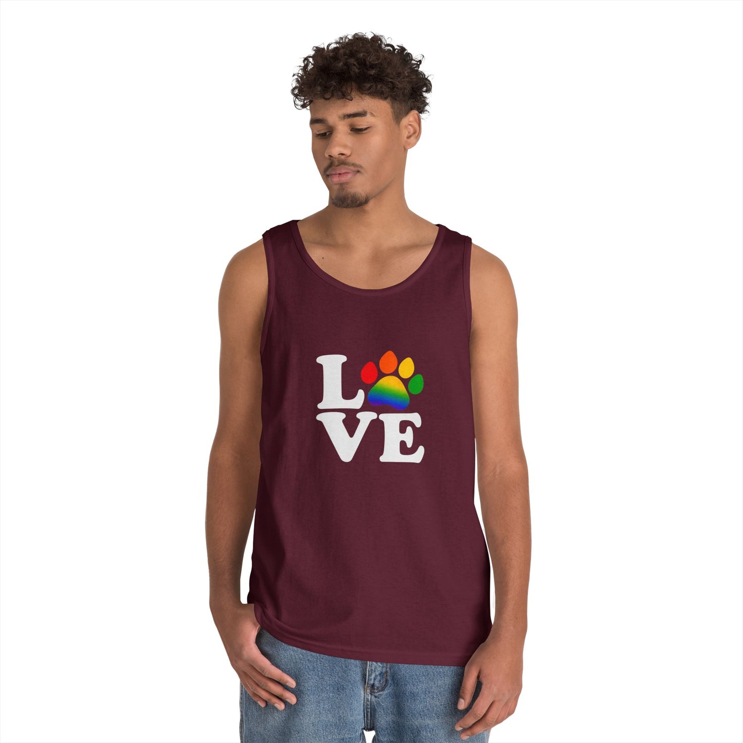 Pride Love is Love Unisex Heavy Cotton Tank Top (6 colors)