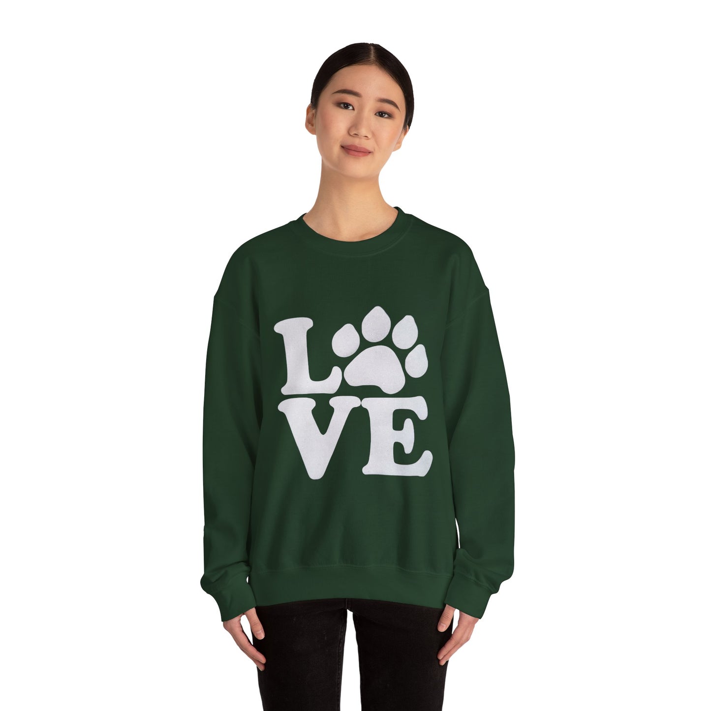Love Paw Print Sweatshirt Sizes Small - 4XL (8 colors)