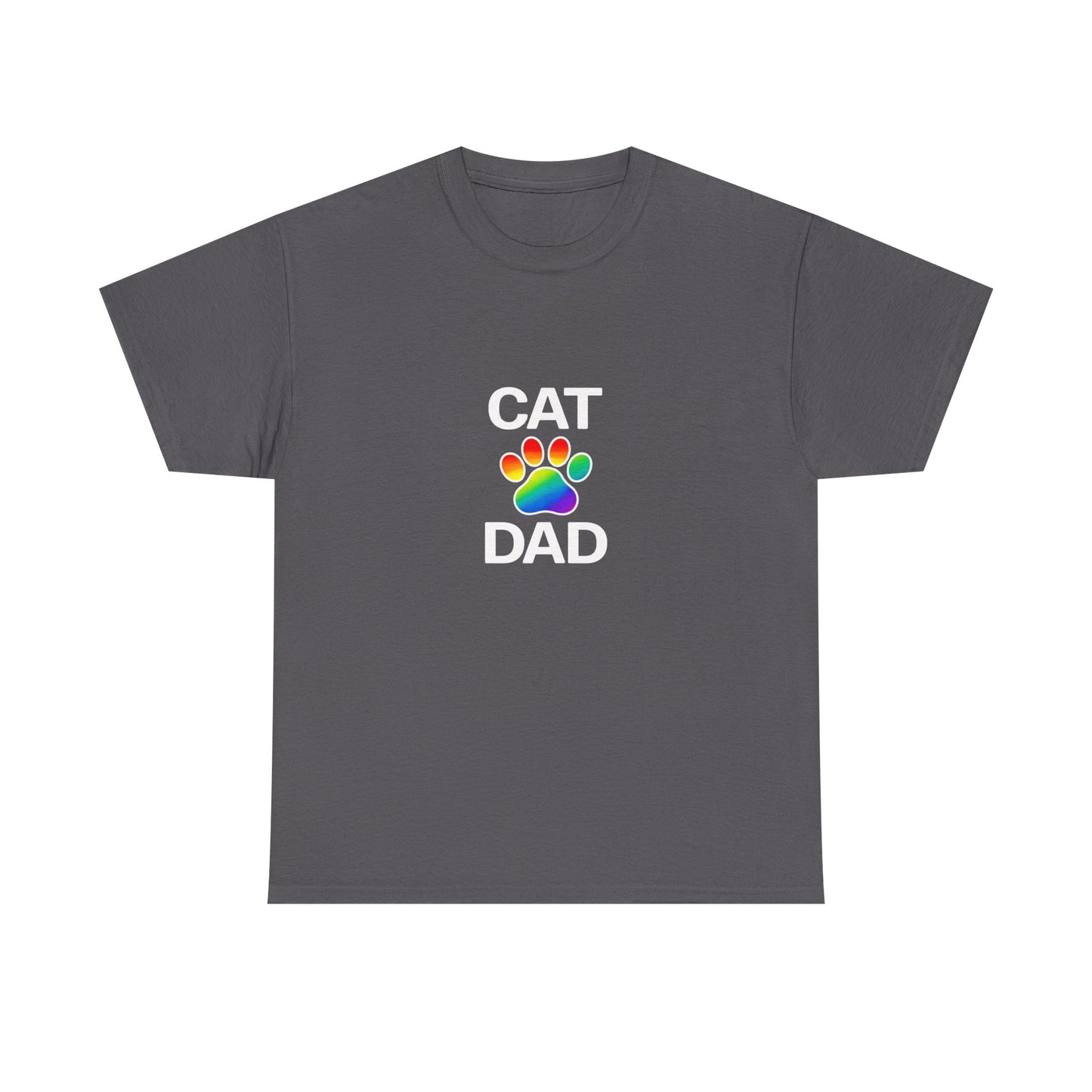 Pride Cat Dad Heavy Duty Unisex Tee Sizes Small - 5XL (11 colors)