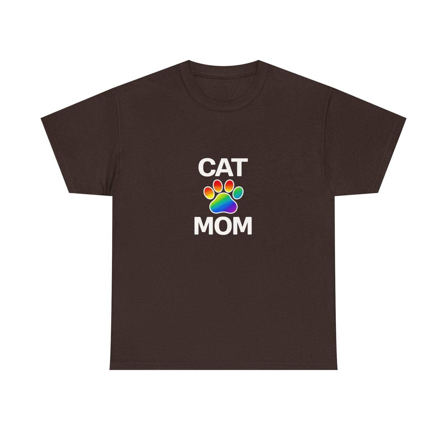Pride Cat Mom Heavy Duty Unisex Tee Sizes Small - 5XL (11 colors)