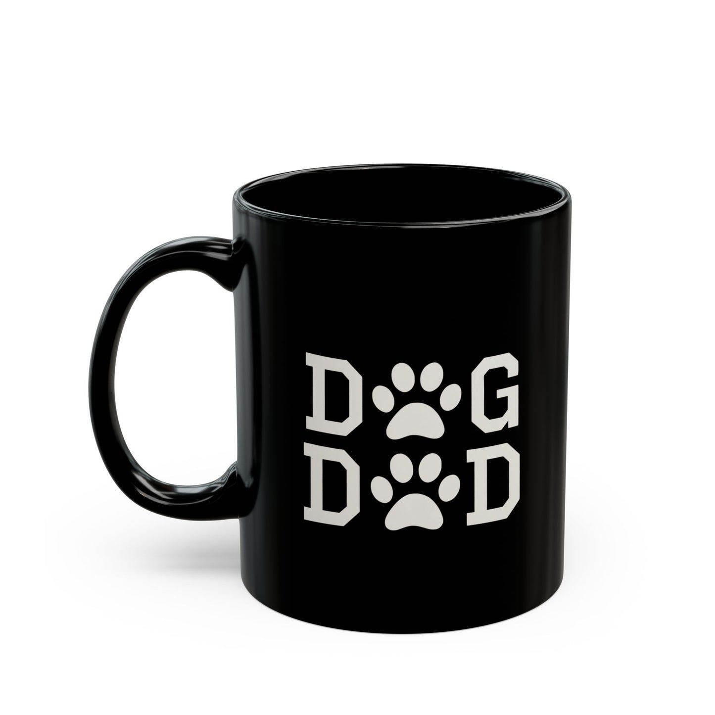 Dog Dad Black Mug