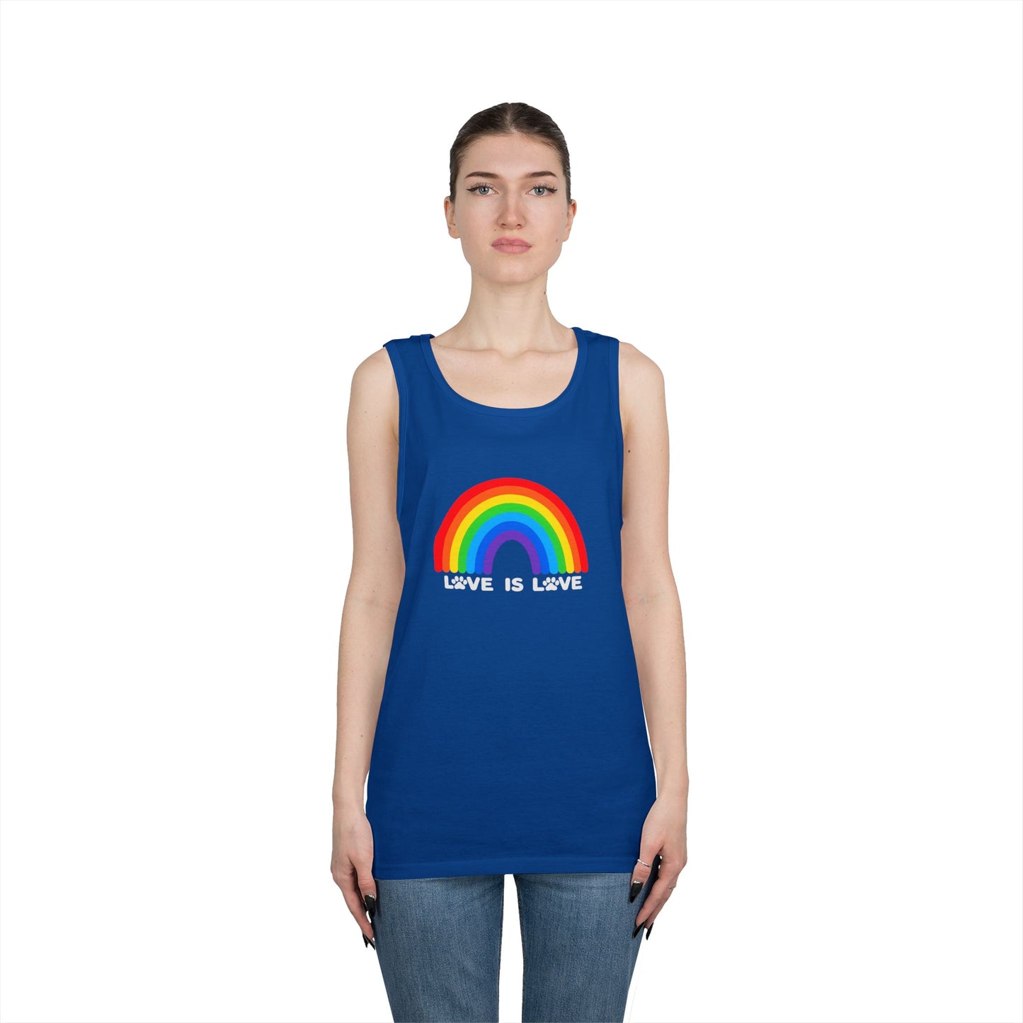 Pride Love Is Love Unisex Heavy Cotton Tank Top