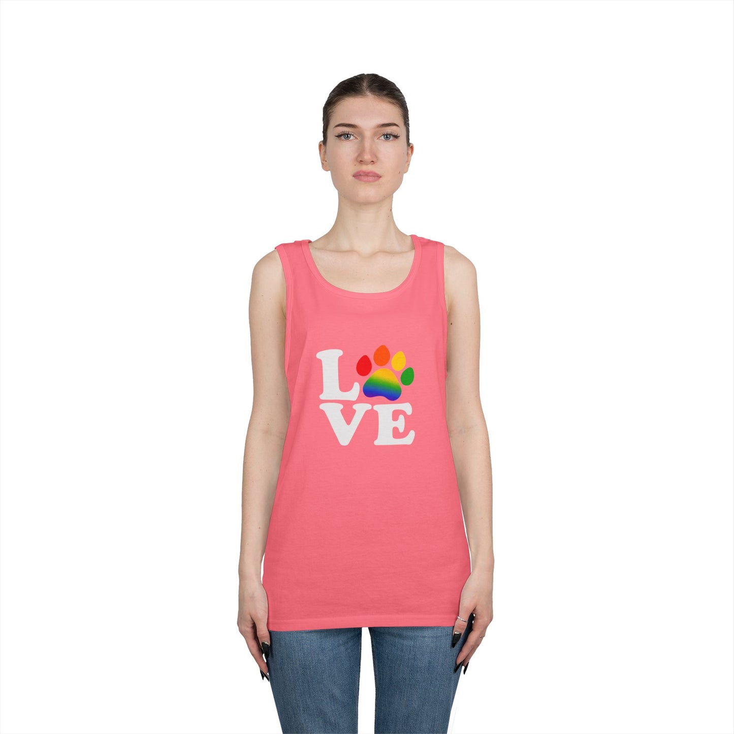 Pride Love is Love Unisex Heavy Cotton Tank Top (6 colors)