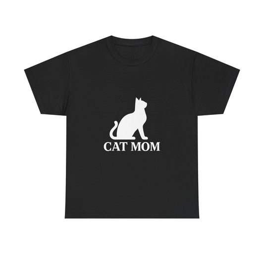 Cat Mom With Cat Heavy Duty Unisex Tee Sizes Small - 5XL (11 colors)