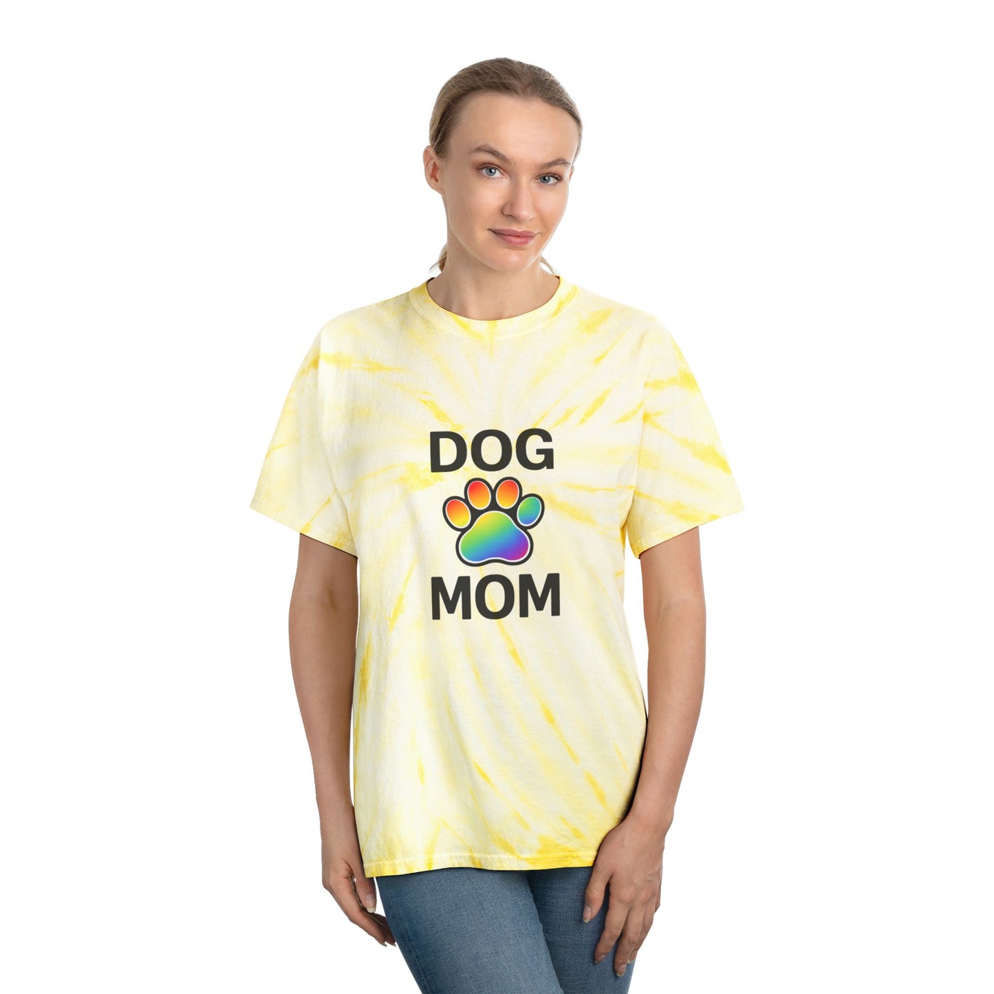 Pride Dog Mom Color Blast Tie-Dye Tee Sizes Small - 2XL (3 colors)