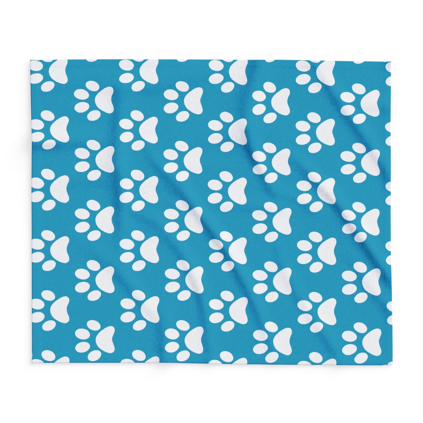 Cozy Paw Print Arctic Fleece Dog Blanket