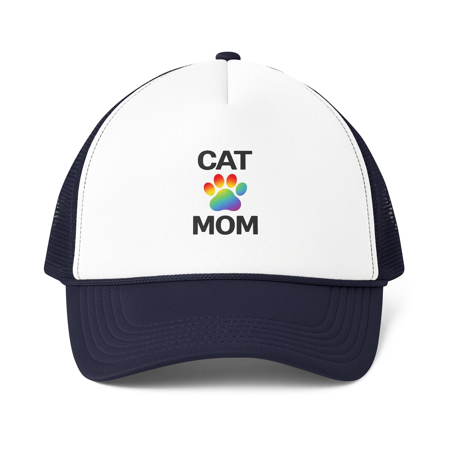 Pride Cat Mom Foam Mesh-Back Trucker Cap (6 colors)