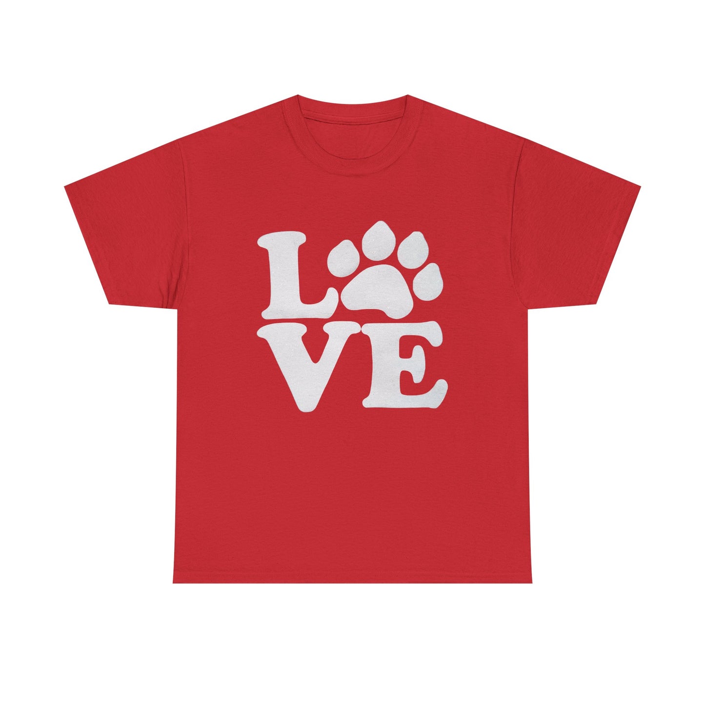 Love Paw Heavy Duty Unisex Tee Sizes Small - 5XL (11 colors)