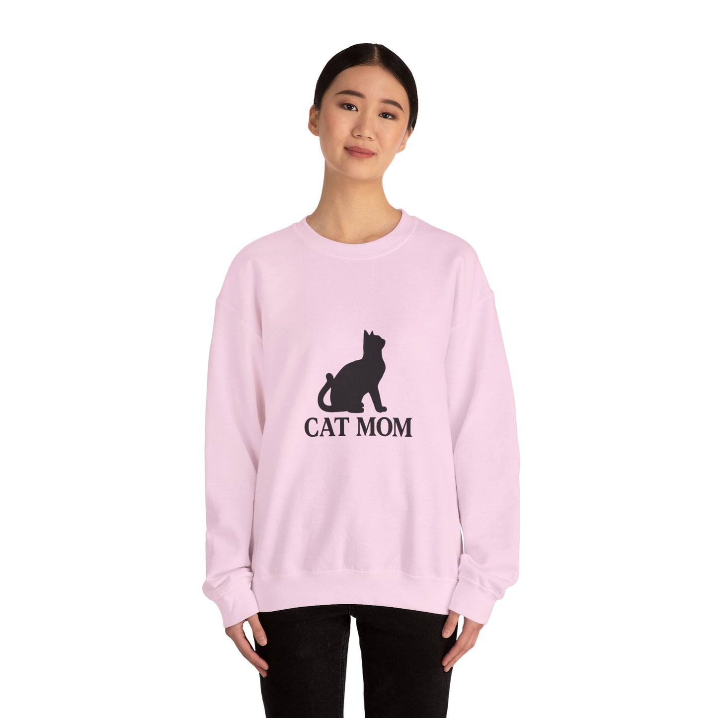 Cat Mom With Cat Sweatshirt Sizes Small - 3XL (3 colors)