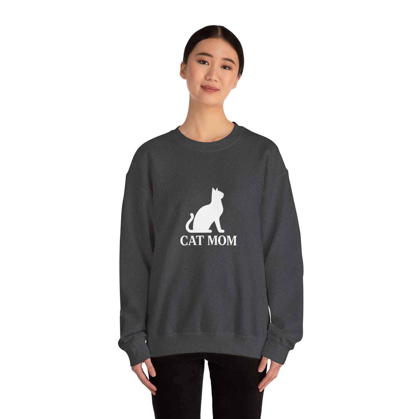 Cat Mom With Cat Sweatshirt Sizes Small - 3XL (3 colors)