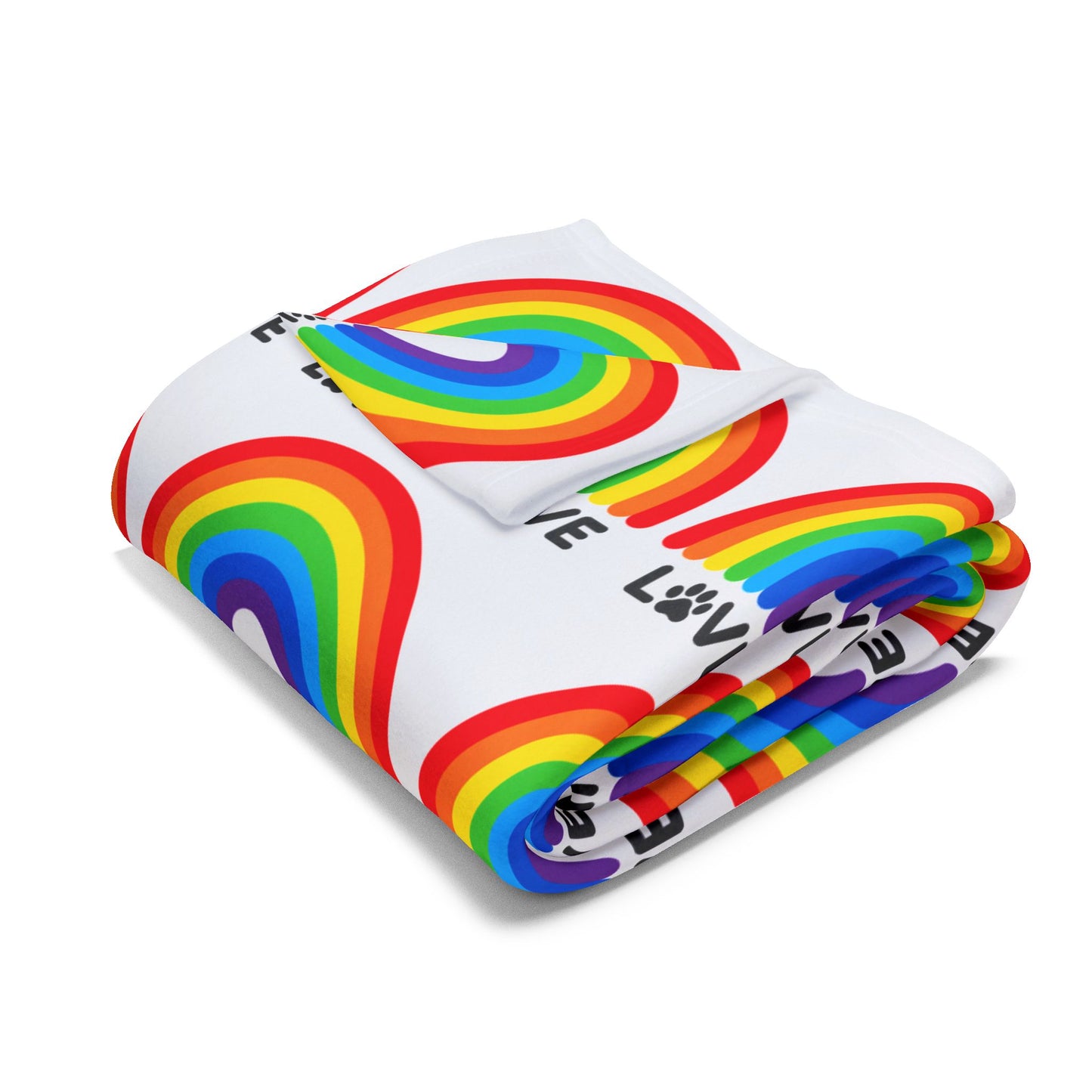 Cozy Pride Love Is Love Arctic Human Fleece Blanket