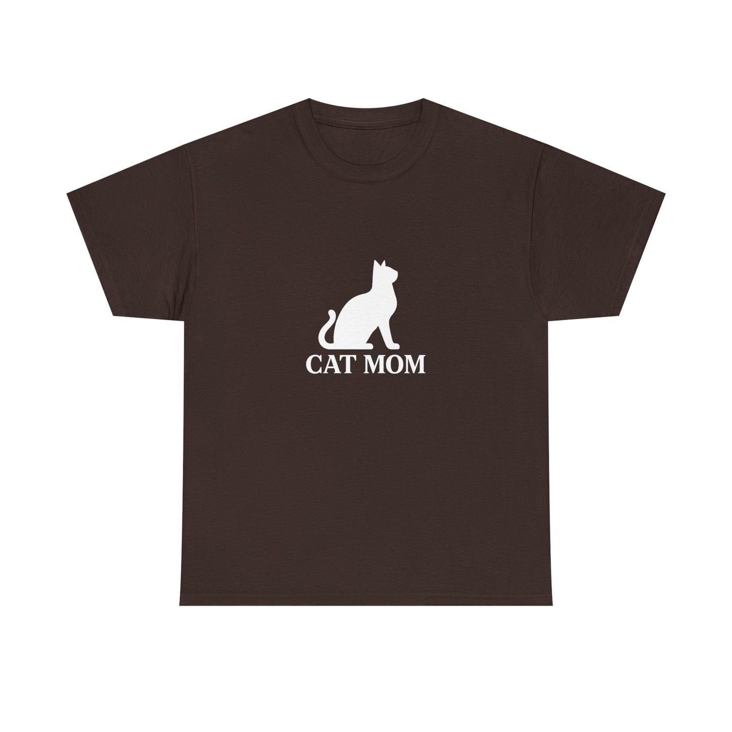 Cat Mom With Cat Heavy Duty Unisex Tee Sizes Small - 5XL (11 colors)