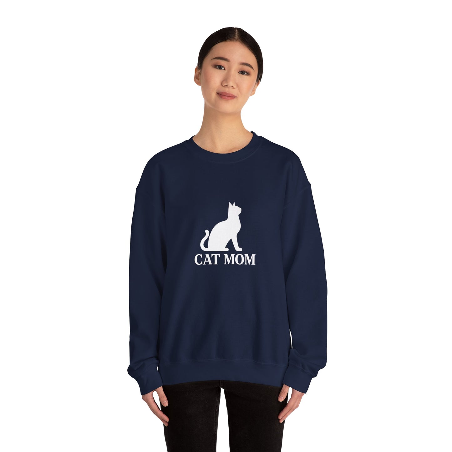 Cat Mom With Cat Sweatshirt Sizes Small - 3XL (3 colors)