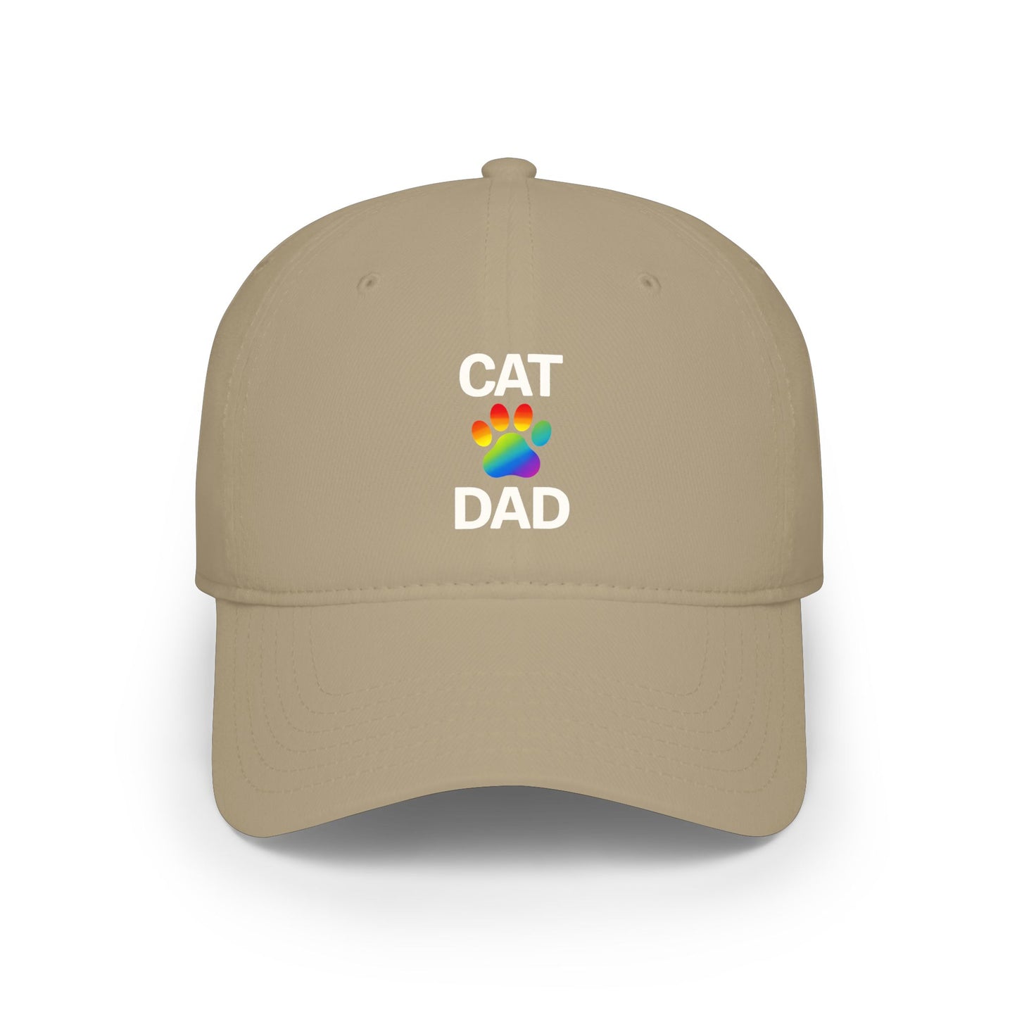 Pride Cat Dad Low Profile Baseball Cap (5 Colors)
