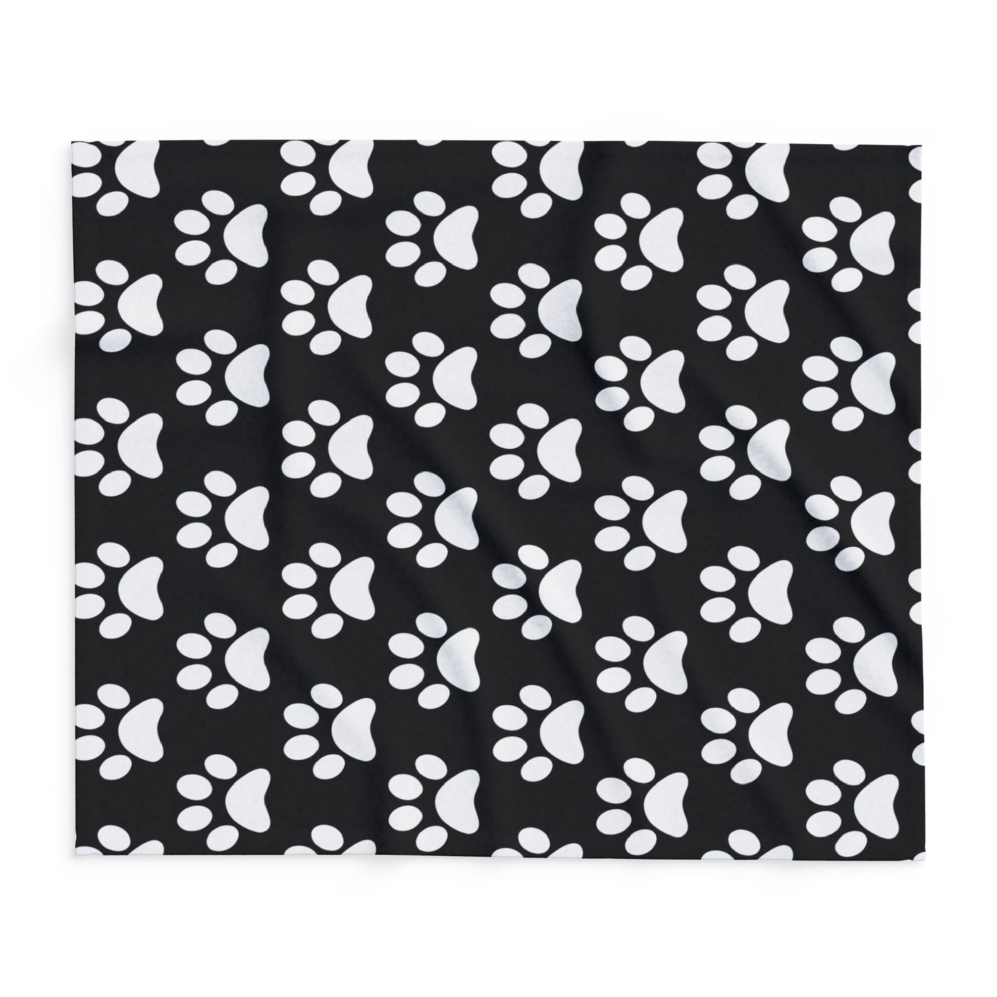 Cozy Paw Print Arctic Fleece Dog Blanket