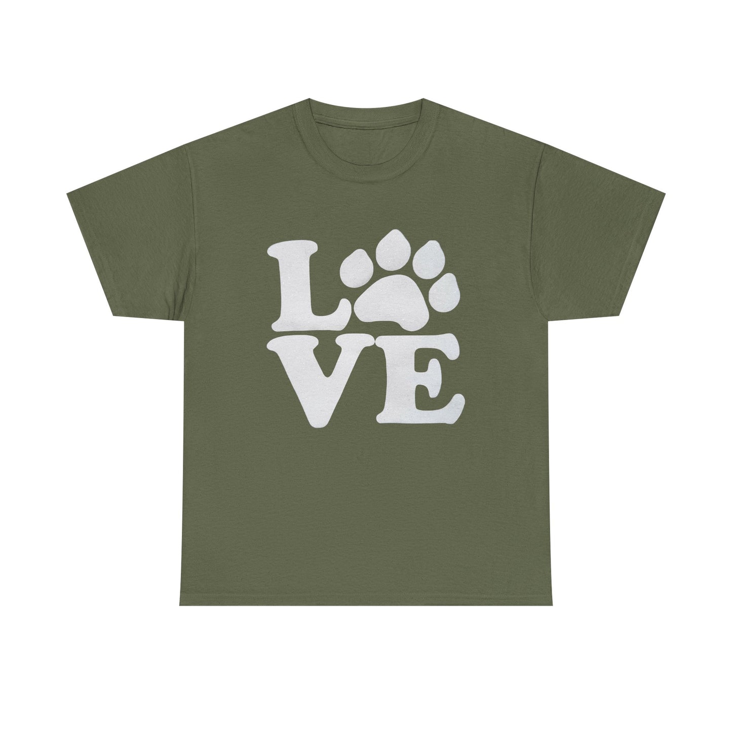 Love Paw Heavy Duty Unisex Tee Sizes Small - 5XL (11 colors)