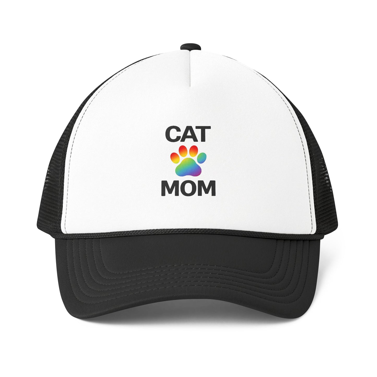 Pride Cat Mom Foam Mesh-Back Trucker Cap (6 colors)