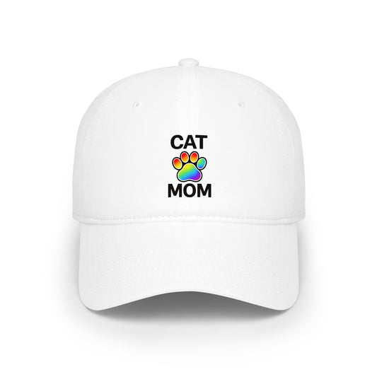Pride Cat Mom Low Profile Baseball Cap