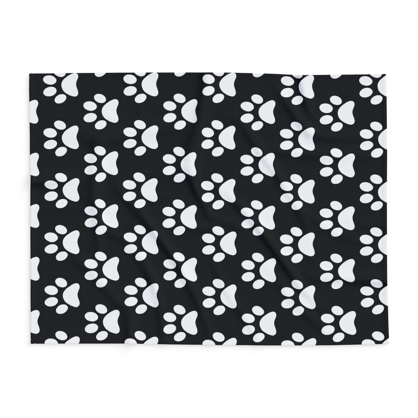 Cozy Paw Print Arctic Human Fleece Blanket