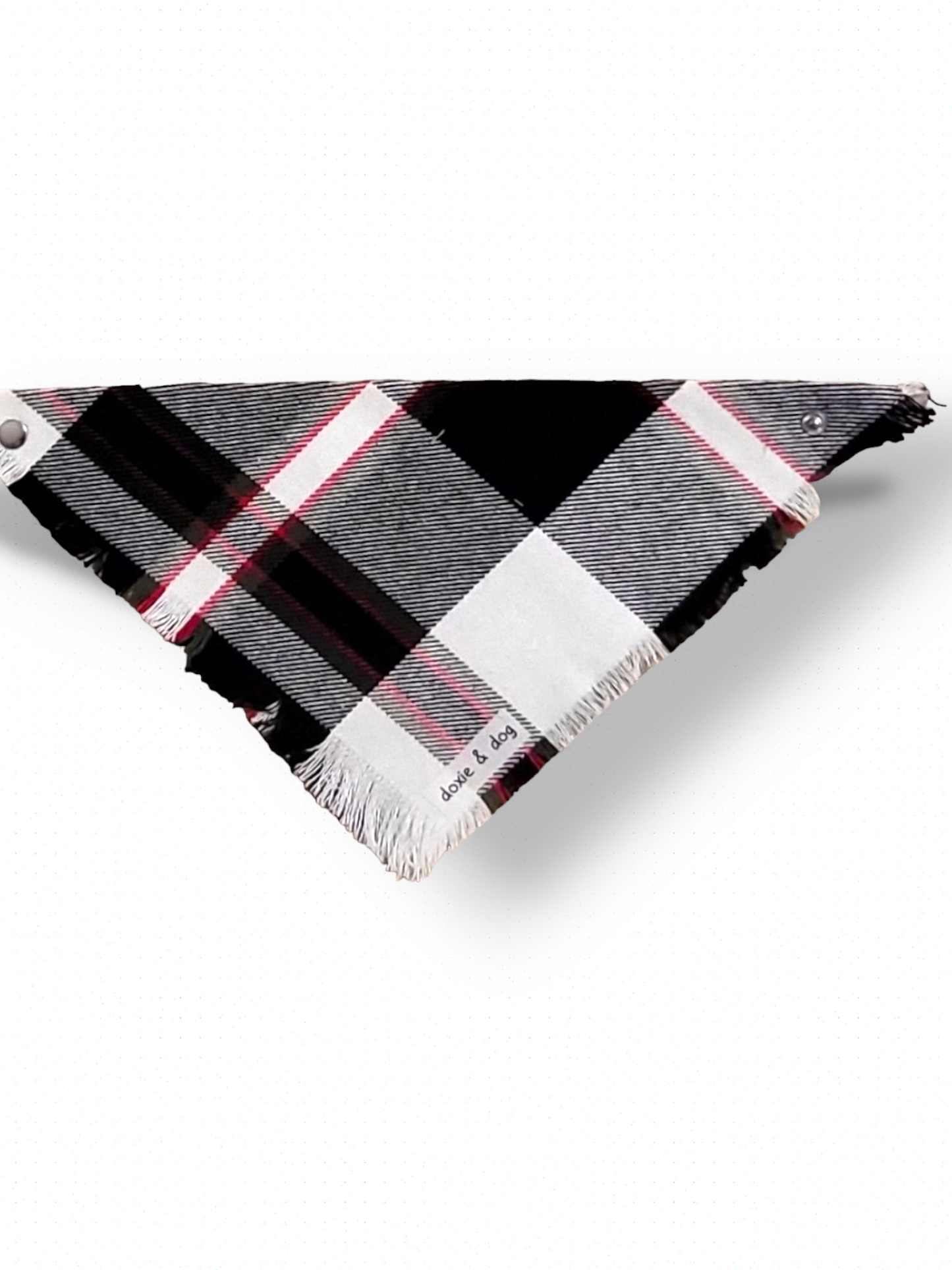 Black, Red and Green Plaid Flannel Bandana
