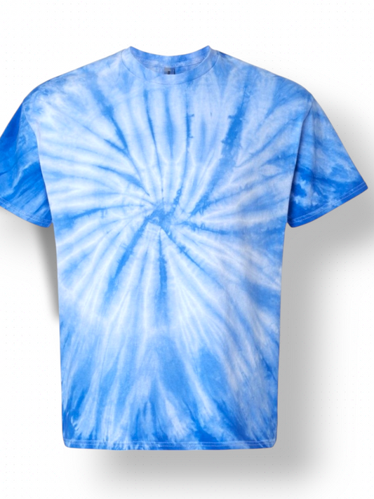 Dog Mom / Dog Dad Blue Burst Tie-Dyed T-Shirt