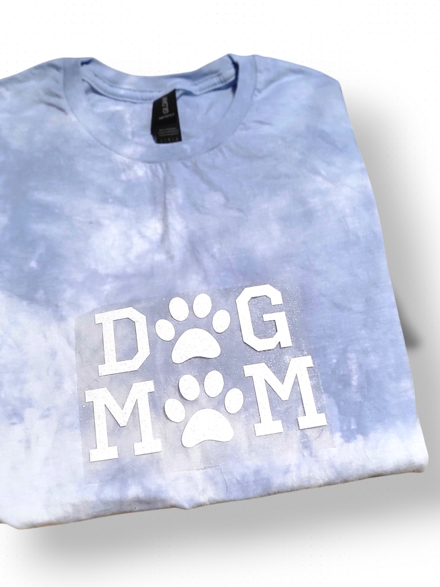 Dog Mom / Dog Dad Blue Tie-Dyed T-Shirt