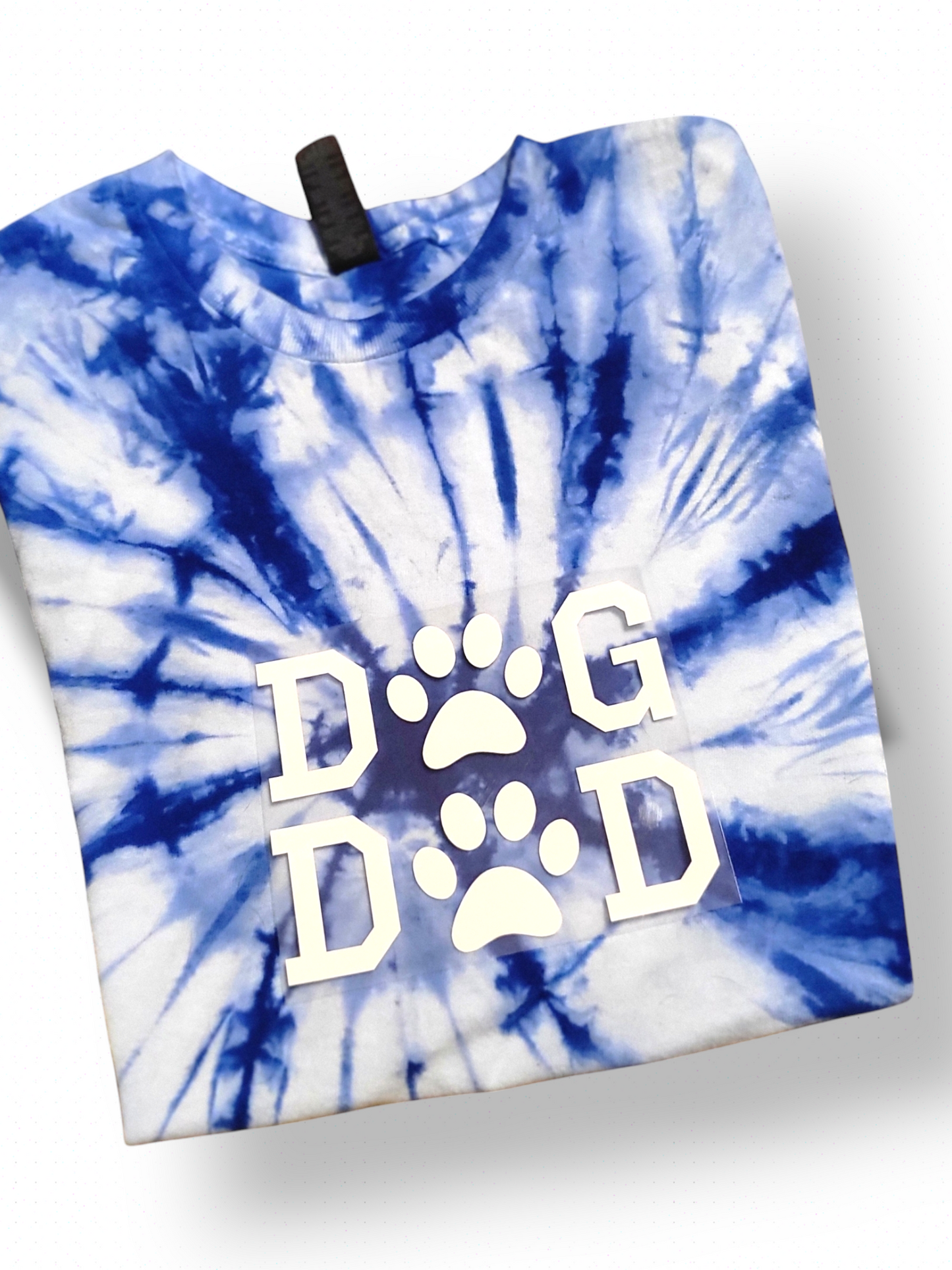 Dog Mom / Dog Dad Blue Burst Tie-Dyed T-Shirt