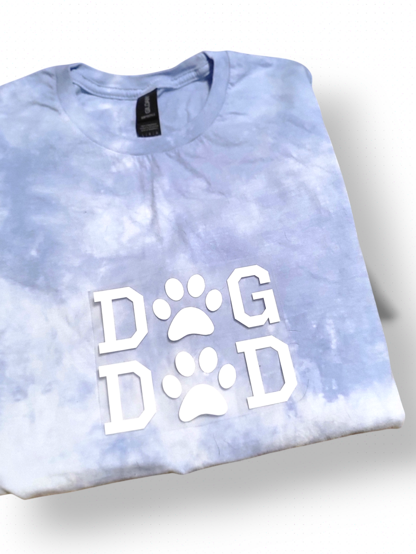 Dog Mom / Dog Dad Blue Tie-Dyed T-Shirt