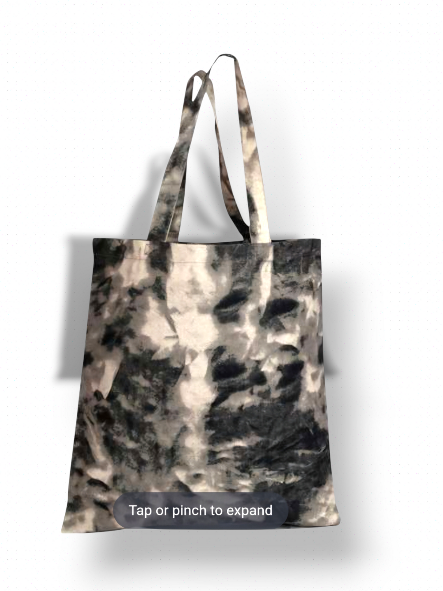 Dog Mom Black Tie-Dyed Tote