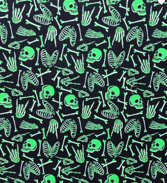 Glow-in-the-Dark Skeleton Cotton Bandana