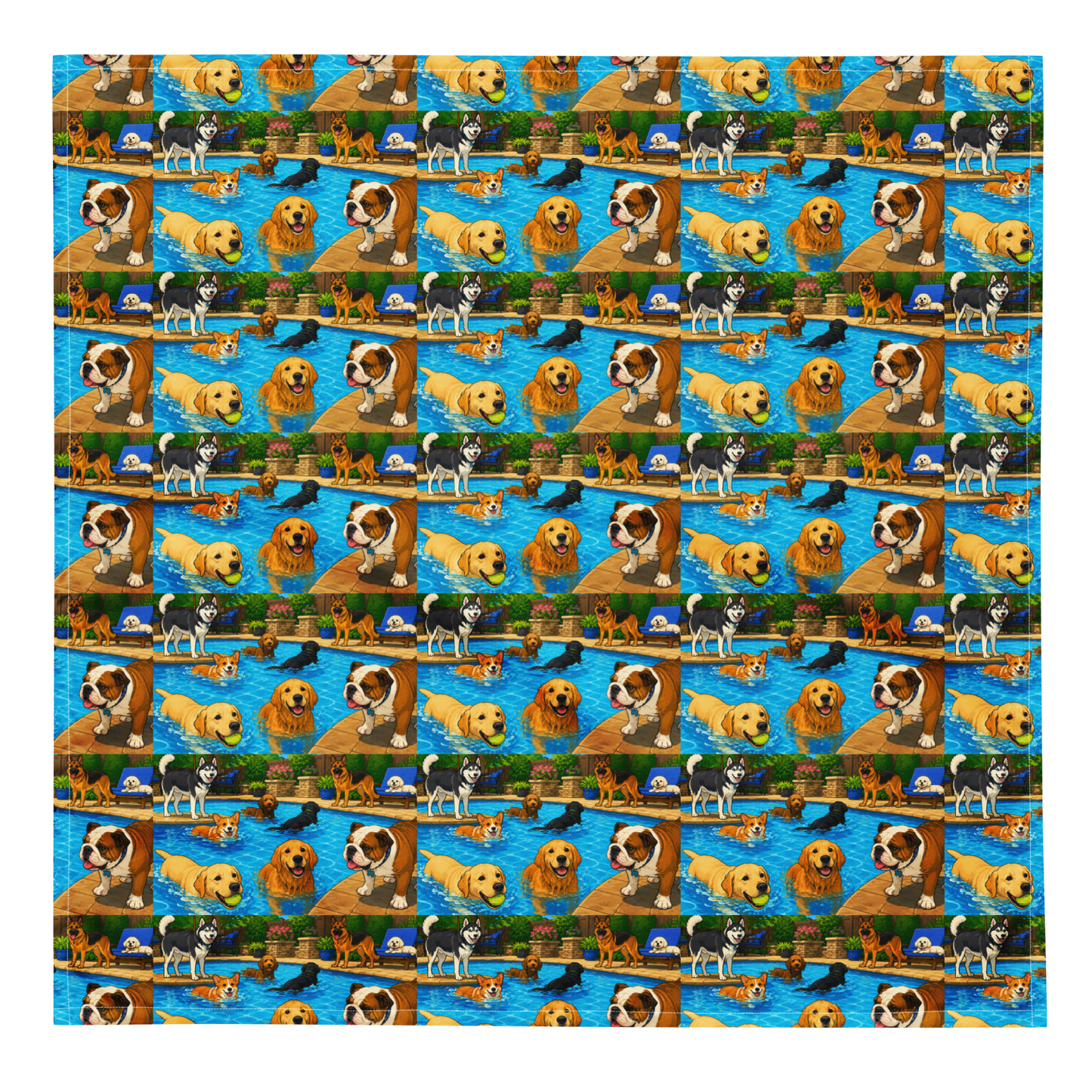 Dogs in Pool All-over Print Nandana