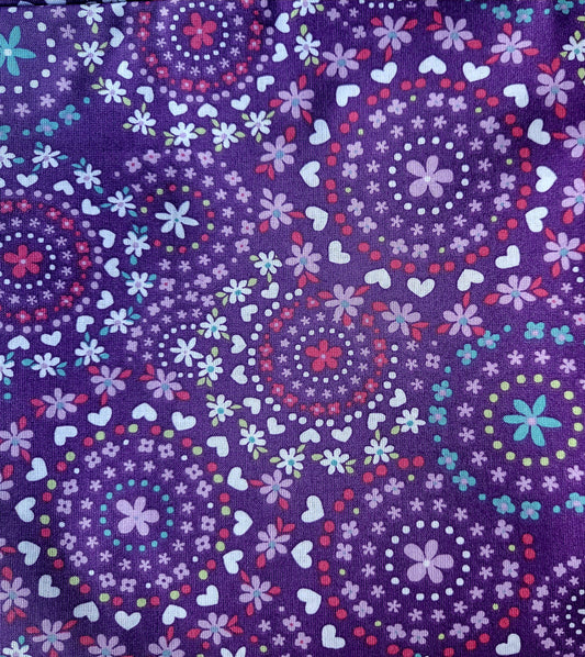 Spiral flowers on Purple